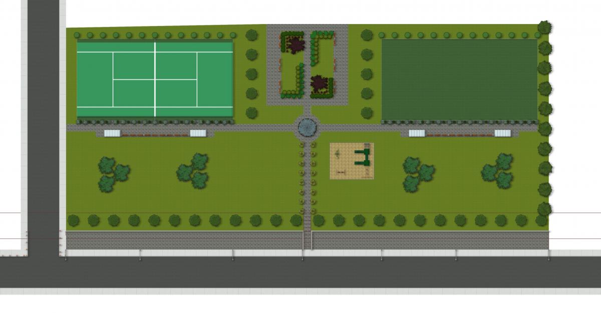 Ландшафтний дизайн футбольного стадіону